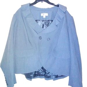 Alvin Valley A List Ruffled Neck Blazer